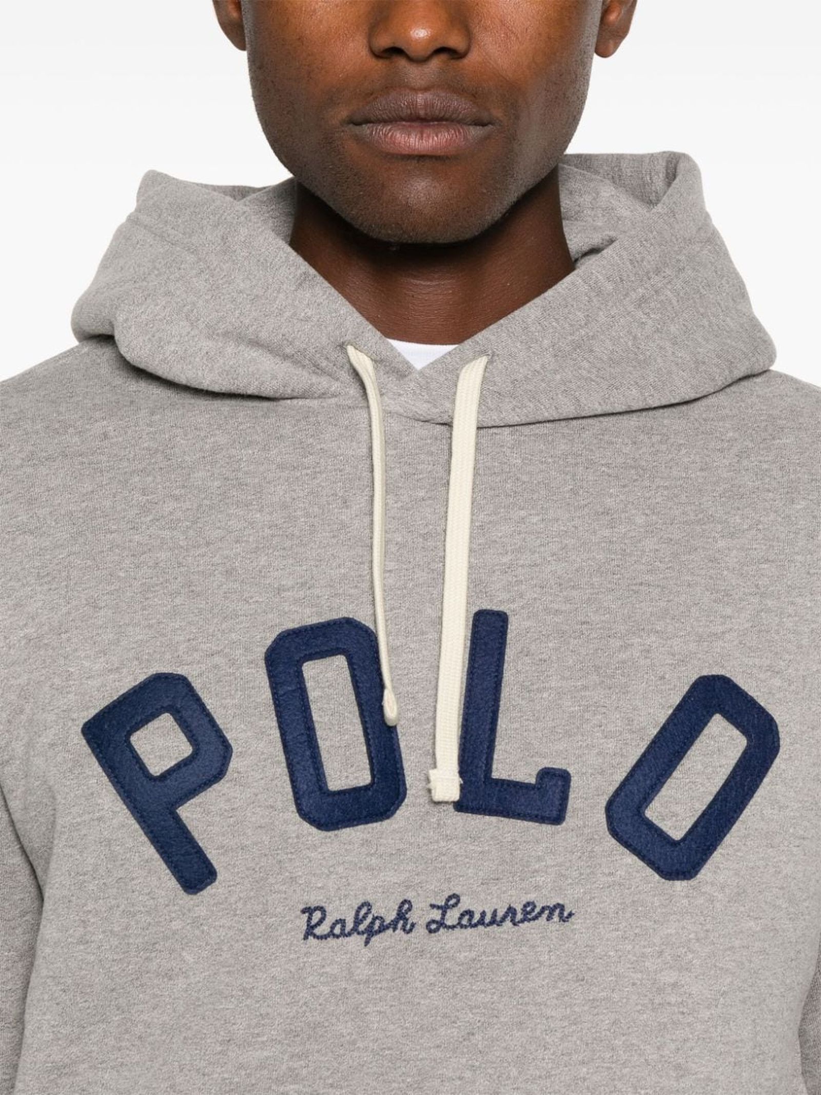 Heather grey cotton blend hoodie RALPH LAUREN Mariodannashop